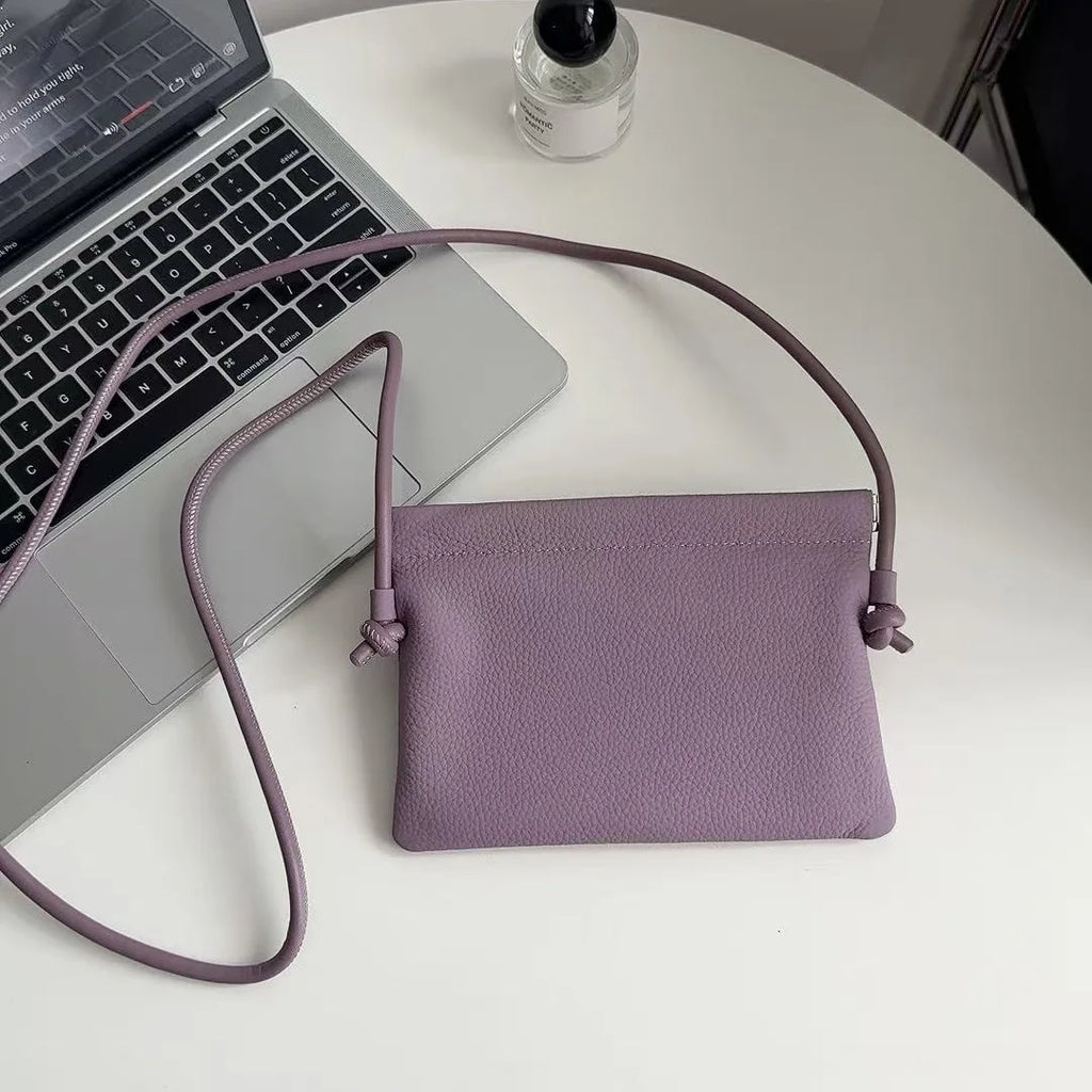 Wholesale or Custom Genuine Leather Small Bags Mobile Phone Bags Simple Fashion Storage Bags Soft Cowhide Women's Crossbody Bags