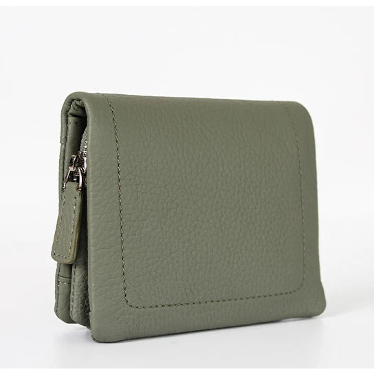 Wholesale or Custom High Quality Cowhide Wallet Card Holder Popular Folding Short Genuine Leather Purse Card Bag