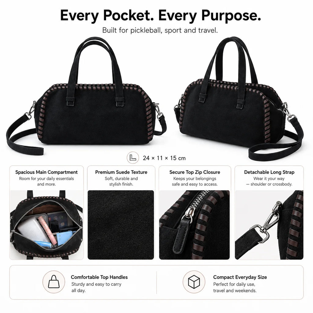 Women Black Handbag Woven Trim Top Handle Shoulder Tote Bag Casual Daily Bag OEM Custom Wholesale