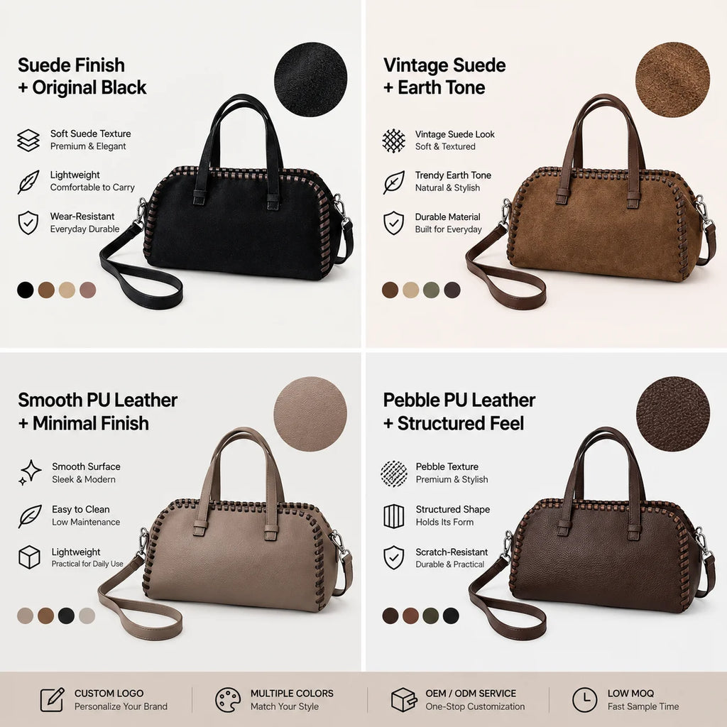 Women Black Handbag Woven Trim Top Handle Shoulder Tote Bag Casual Daily Bag OEM Custom Wholesale