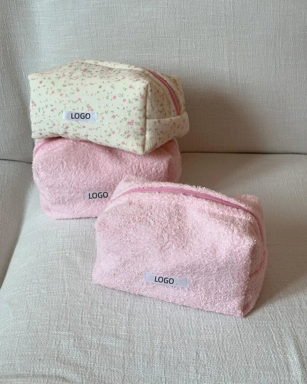 Women's Blank Toiletry Makeup Travel Beauty Gift Packing Bag Polyester for Cosmetics