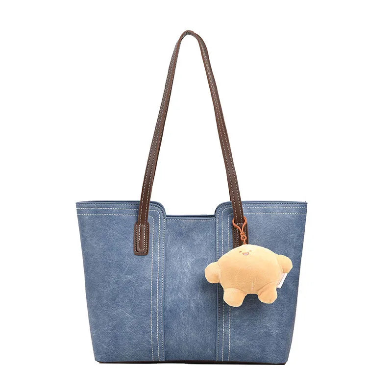 Women's Tote Bag Customizable PU Leather with Custom Logo Fashion Style Waterproof Zipper Closure Chain Strap Polyester Lining