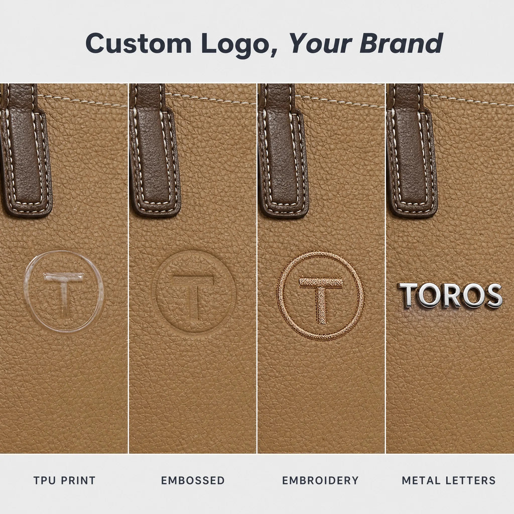 Women's Tote Bag Customizable PU Leather with Custom Logo Fashion Style Waterproof Zipper Closure Chain Strap Polyester Lining