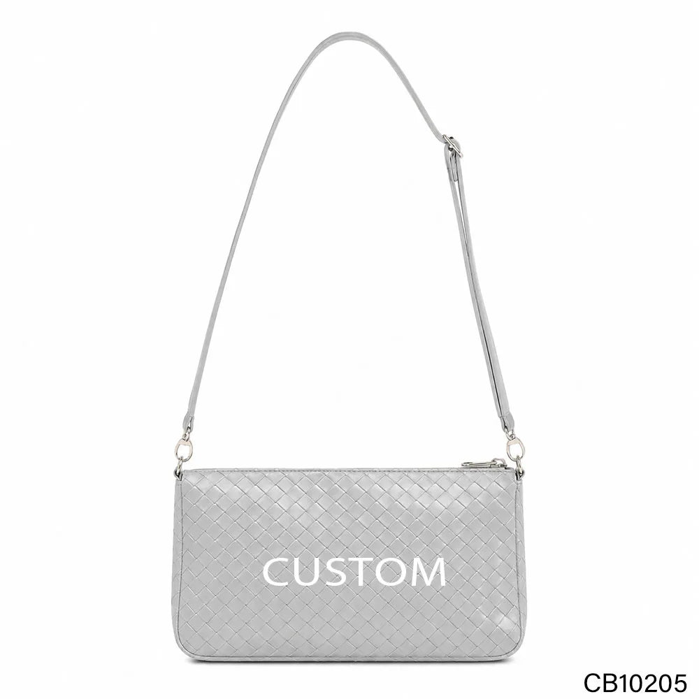 Woven PU Texturized Retro Fashion Autumn Portable Women's Medium Shoulder/Crossbody Bag Simple Light High Quality Cover Closure