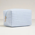 Zippered Travel Makeup Pouch Textured Terrycloth Toiletry Bag Daily Skincare Large Size Cosmetics Bag