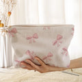 beautiful pretty bags solid color can be customized nylon makeup cosmetic clear trendy small toiletry bag