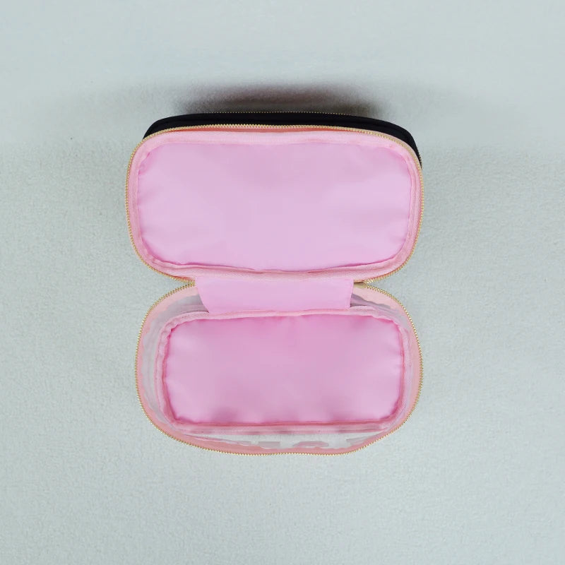 clear Plastic Pouches Clutch Transparent Pvc Cosmetic Makeup Bag Custom logo