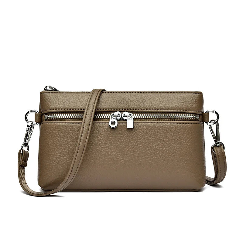 custom made Women's PU Crossbody Bags Casual Fashionable Large Capacity Zipper Waterproof