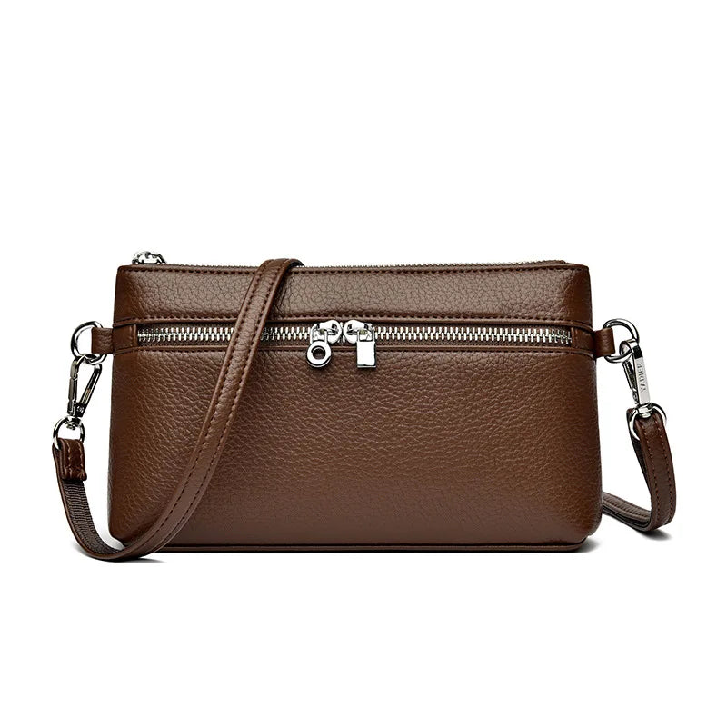 custom made Women's PU Crossbody Bags Casual Fashionable Large Capacity Zipper Waterproof