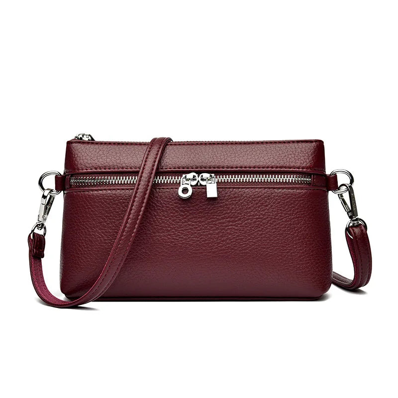 custom made Women's PU Crossbody Bags Casual Fashionable Large Capacity Zipper Waterproof